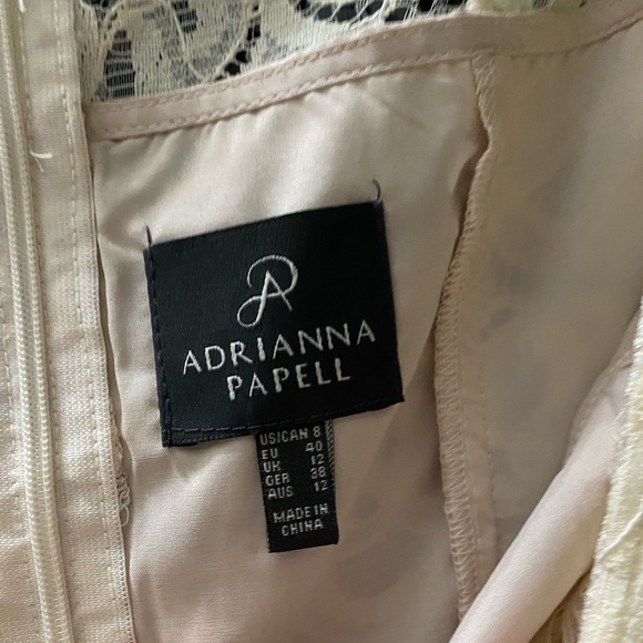 Adrianna Papell White Lace Dress Bridal - Picture 2 of 3